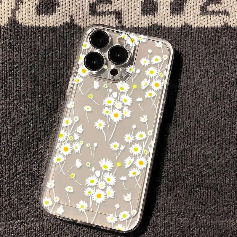 ins full screen small daisy iPhone17Promax mobile phone case is fresh and suitable for Apple 16 Pro space case 15 sets.