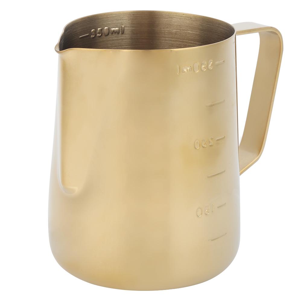 Stainless Steel Coffee Milk Frothing Cup Pitcher Jug with Scale for Home Coffee Latte Art