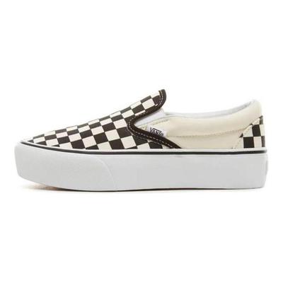 Tênis Slip On Plataforma Clássico 'Checker Black White' Vans VN00018EBWW