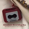 Retro Tape Recorder Design Mini Recording Function Key Chain: Portable Vintage Key Holder |