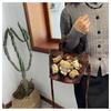 IELGY Fashion Cute Doll Handbag Autumn Winter Woolen Check Bucket Bag Large Capacity Crossbody Bag