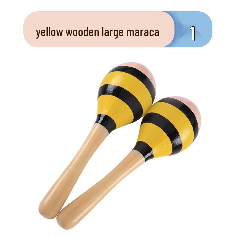 Infant & Toddler Wooden Maracas and Sand Eggs - Early Education Orff Percussion Instruments for Babies and Children