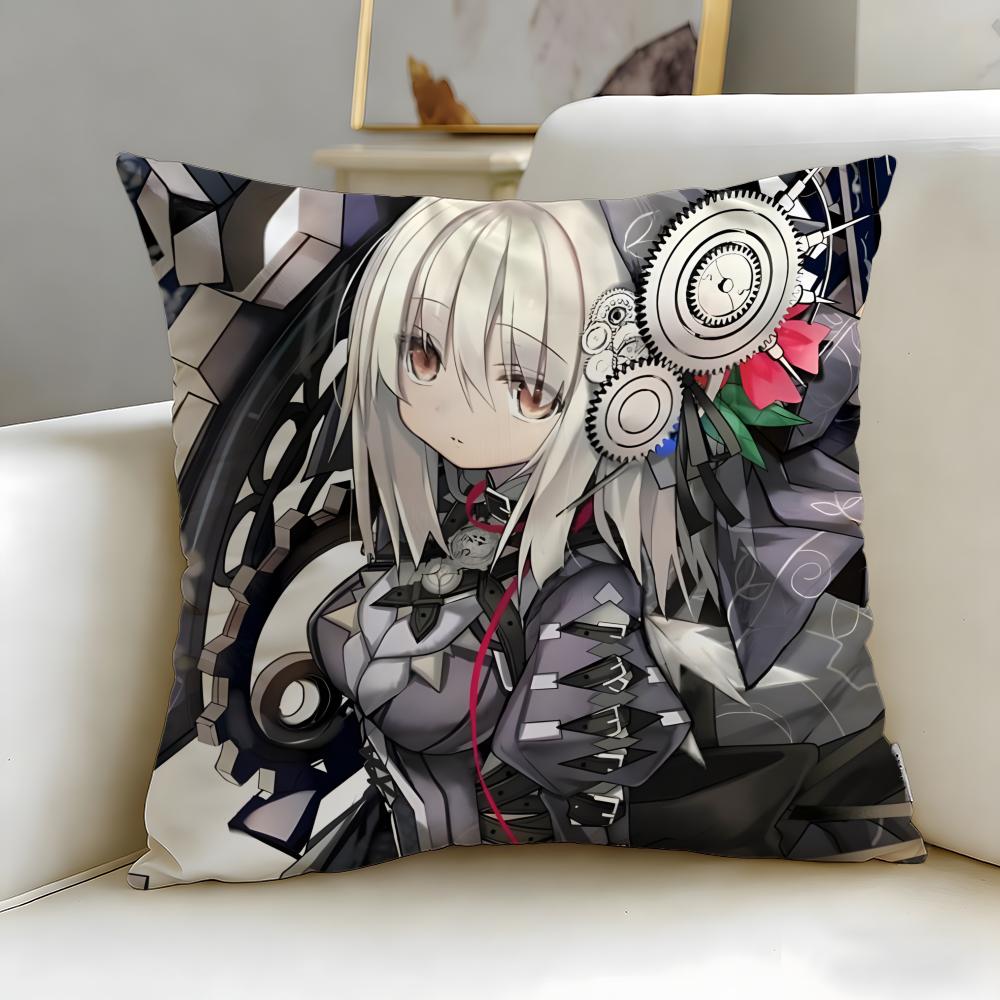 Scifi Anime Clockwork Planet Cushion Cover Soft EasyWash Pillow Case Versatile for Couch Bed Travel and Office