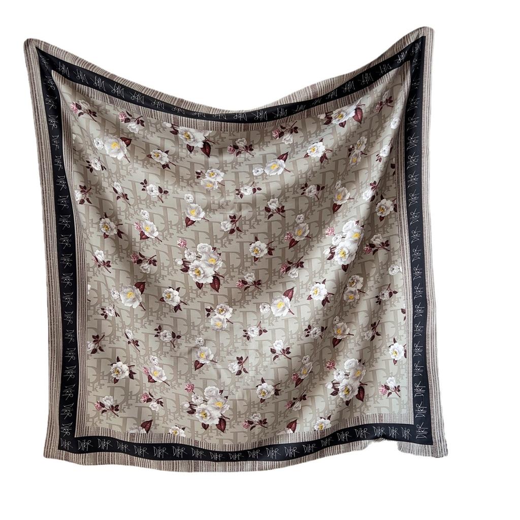 90CM Four Seasons Square Large Square Scarf Luxusná dekoratívna košeľa Profesionálna šatka na hlavu Šál do vlasov Opaľovací krém Šatka na hlavu
