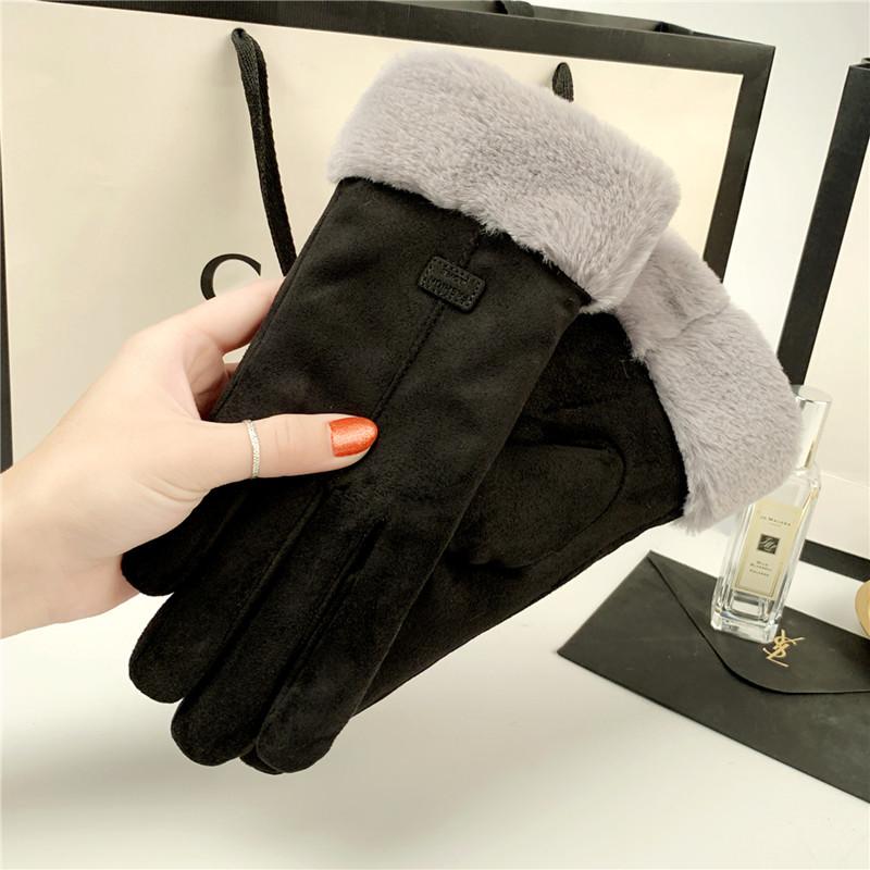 Winter Gloves Ladies Thickened Warm Fleece