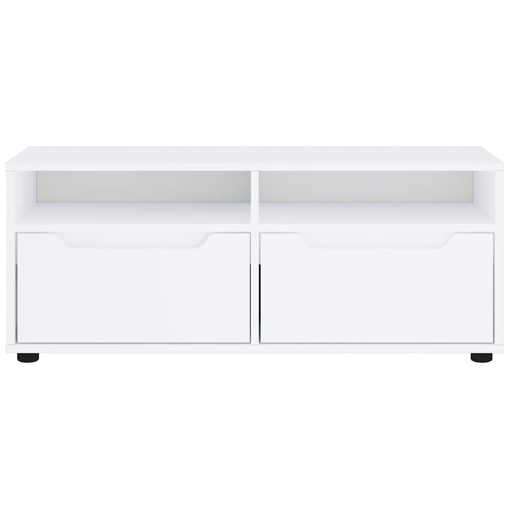 TV Stand VISNES White 100x40x38 cm Engineered Wood