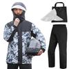Formemory Men's Motorcycle Rainwear Set, Waterproof and Windproof, Separate Design for Heavy Rain, Heavy Duty, Lightweight, Camouflage Design (Size L)