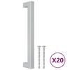 Furniture Handles 20 Pcs Silver 160 Mm Stainless Steel