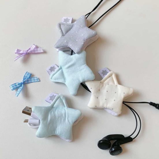 Star Shape Cable Organizer Fastener Tape Earphone Charger Data Cord Wrap Holder Wire Management Phone Charging Cord Keeper