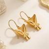 Romantic Gold Color DIY Flower Holder Earrings For Women Creative Insertable Flowers Bouquet Vase Earring Party Wedding Jewelry