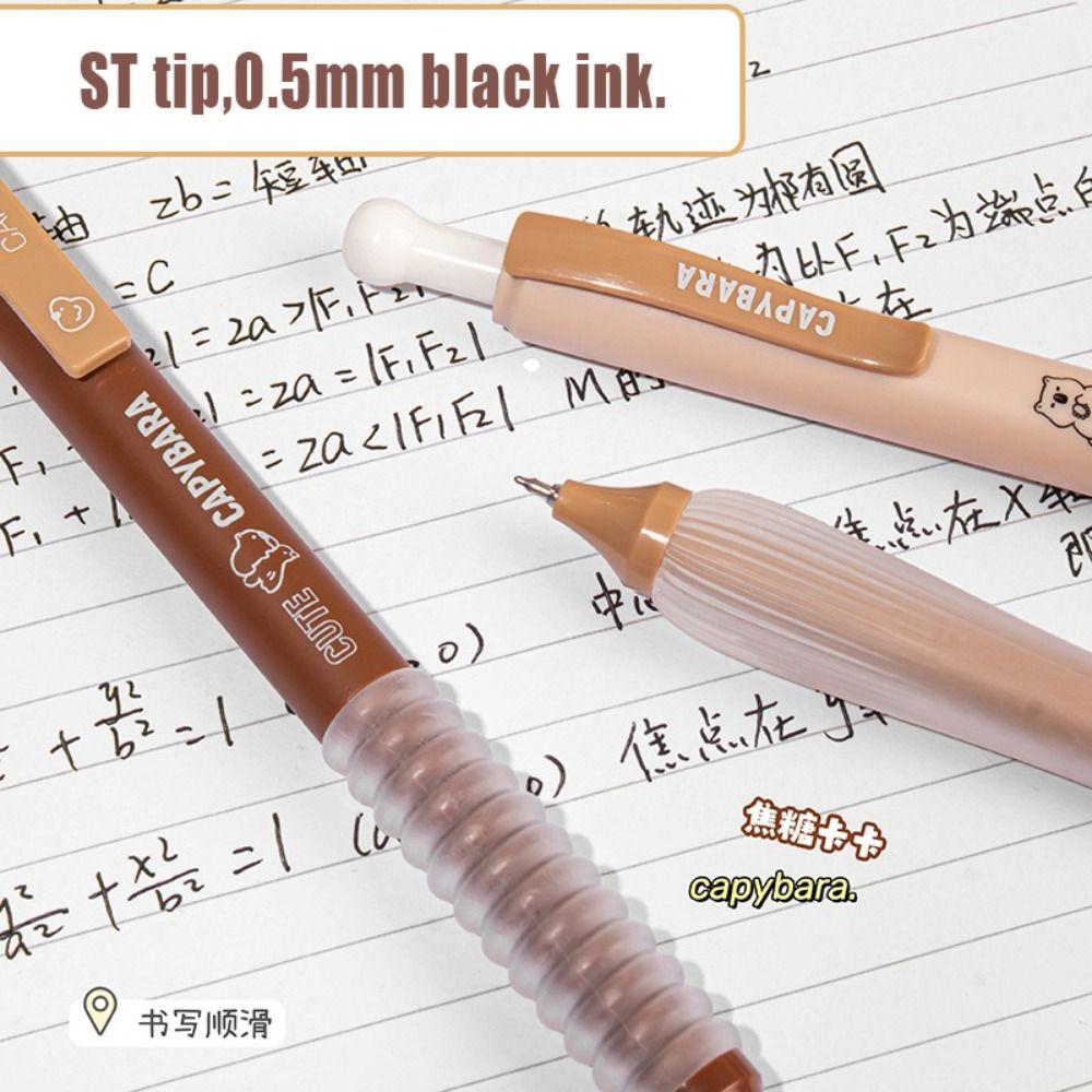 5PCS/Set Press Type Pocket Pen Soft Grip Ballpoint Pen High Quality Office Signature Pen Students