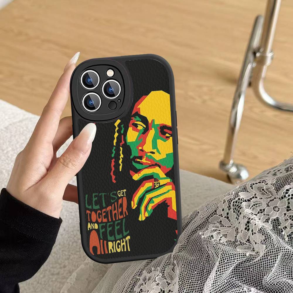 

Bob Marley Rasta Lion Phone Case For IPhone 16 15 14 13 12 11 Pro Max Plus Shockproof Leather Cover iPhone 16