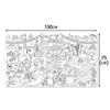 130x75cm St Patricks Day Coloring Tablecloth Shamrocks Lucky Giant Coloring Banner Giant Size DIY Paper Coloring Poster