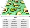 Cute Avocado Pattern Throw Blanket Home Decor Cozy Lap Throw For Sofa Couch Green Print Seasonal Fall Spring Gift Idea