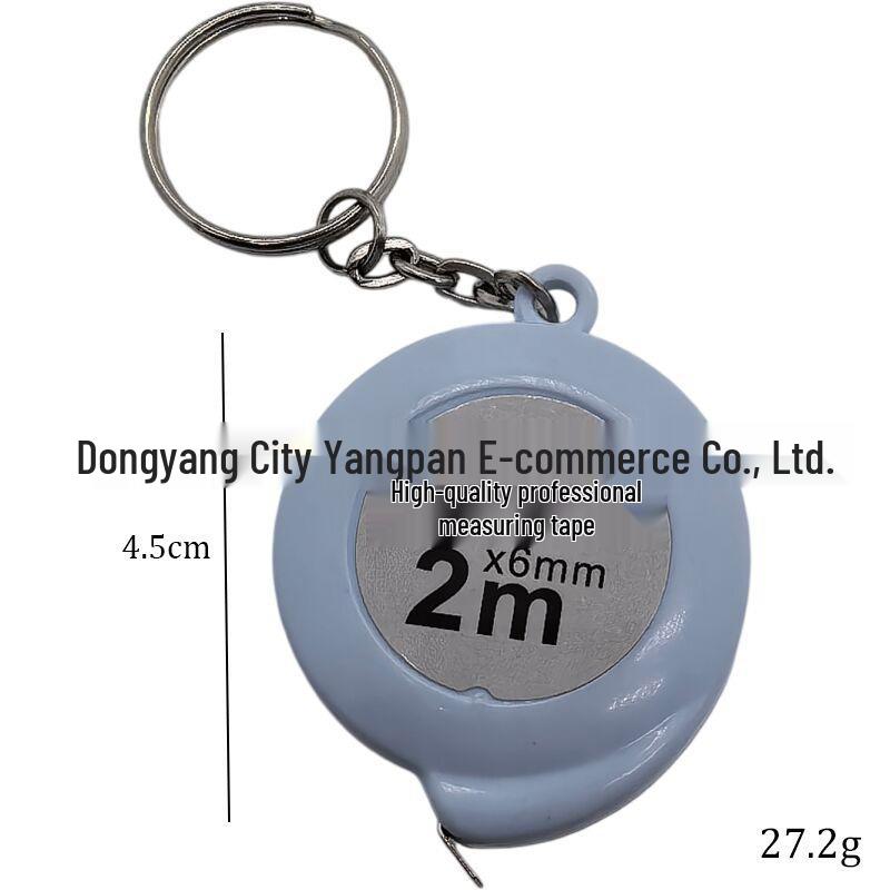 Миниатюрная портативная рулетка-брелок: 2-метровая стальная рулетка для дома, одежды и измерения роста