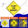 GEEKBEAR Baby Car Sign - Sticker or Magnet, Color Variations, Weather Resistant - Diamond