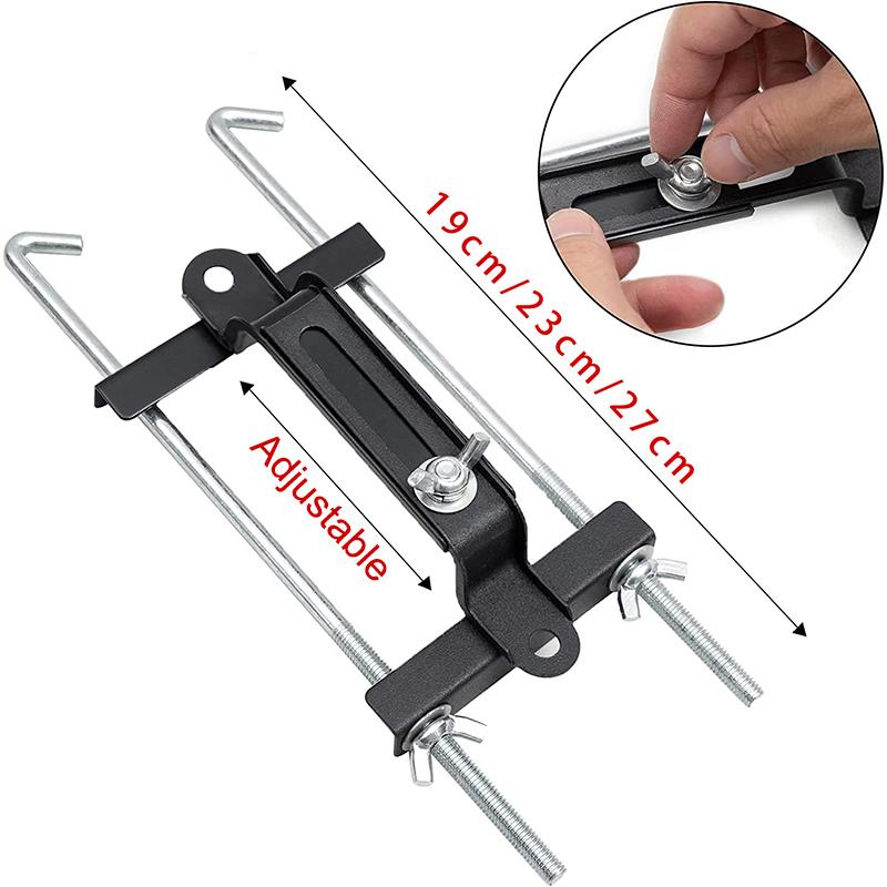 Universal Car Adjustable Battery Tray Bracket Storage Battery Holder Tray Mount Hold Down Clamp Bracket Kit For Auto Suv
