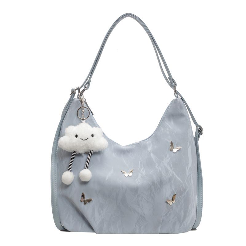 

Casual soft-faced large-capacity women s backpack 2025 new trendy summer commuter shoulder messenger bag multi-purpose rear backpack