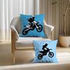 1 Pc Motorcycle Rider Pillow Cover For Home Living Room Bedroom Sofa Office Decorative Pillowcase Soft Throw Pillows 45*45 Cm