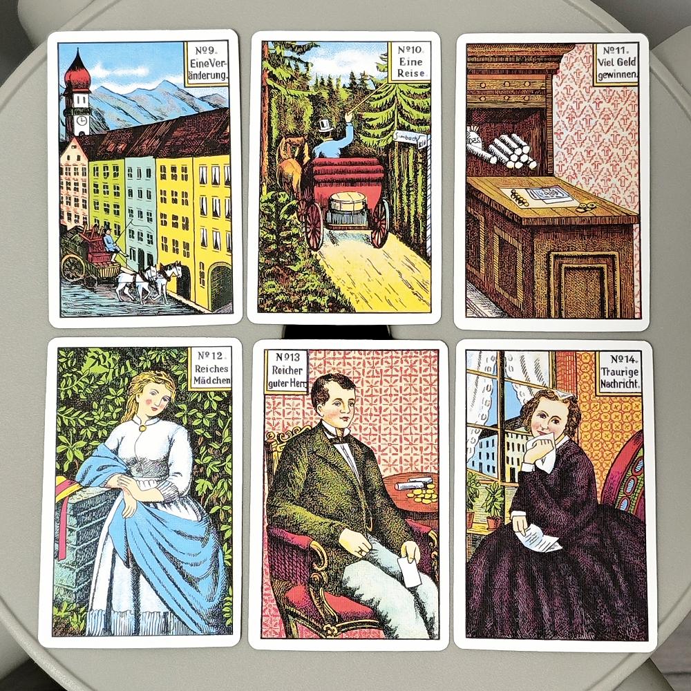 1890er Jahre Original Kipper Karten in beide Richtungen 36 + 6 Stück Karten 9 * 6cm Deutschland Sprache gedruckt auf 350GSM doppelt geprägtem Papier