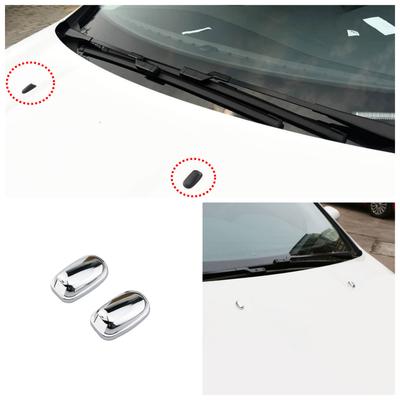 ABS Chrome Sprinkler Head Water Spray Nozzle Wiper Water-jet Cover Sticker for Ford Focus 2 MK2 3 MK3 2005-2018 2Pcs/Set
