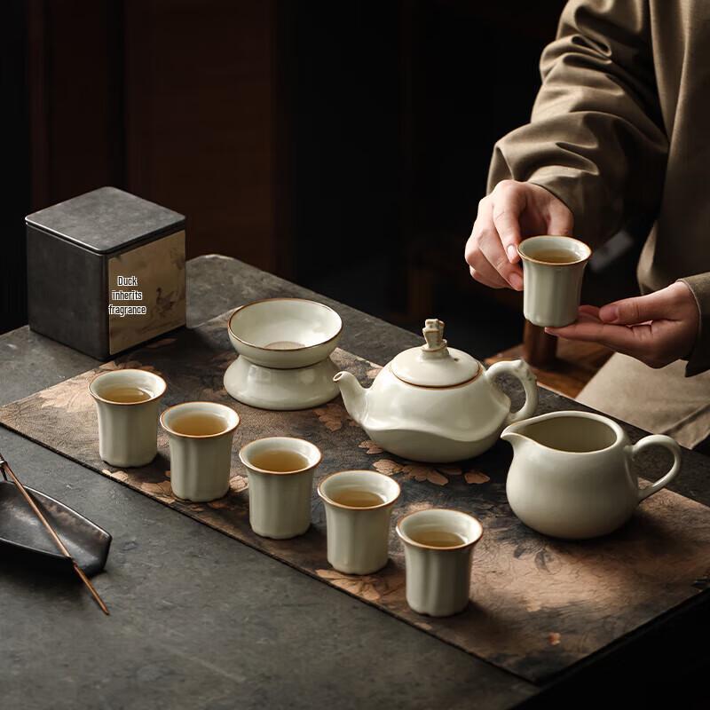 Hongyu Yuanhang 10-Piece Ceramic Teapot Set