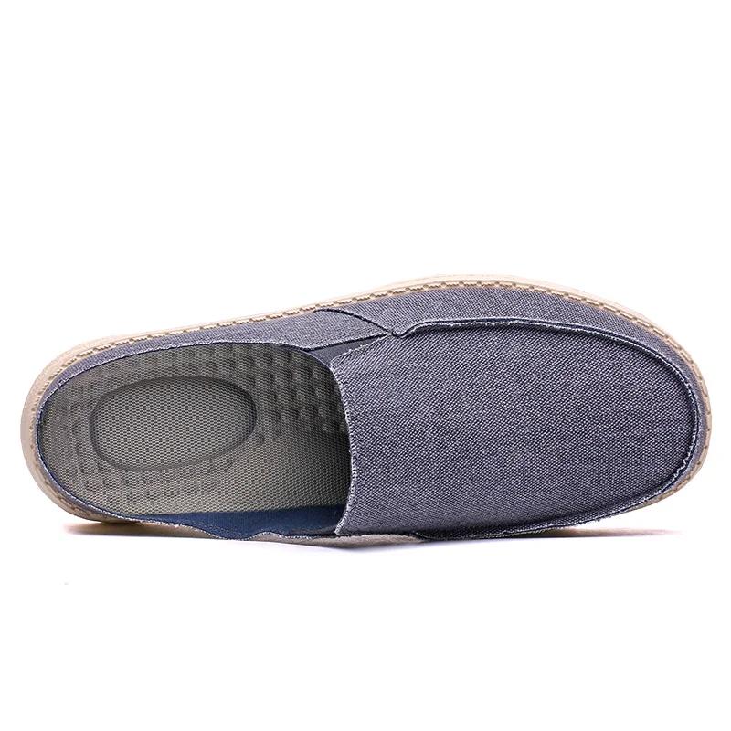 Barefoot Man Casual Shoe Cover Lightweight and Loafers Breathable Half Drag Canvas Shoes Designer Shoes Fashion Flat Shoes
