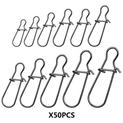 50Pcs Quickly Change Fishing Snapping Clip Hook Snapping Pin Fishing Snapping Swivels Easy Snapping Fishing Hook