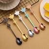 Creative Double Crown Stainless Steel Spoon High Value Dessert Spoon Household Coffee Stirring Spoon Golden Small Spoon