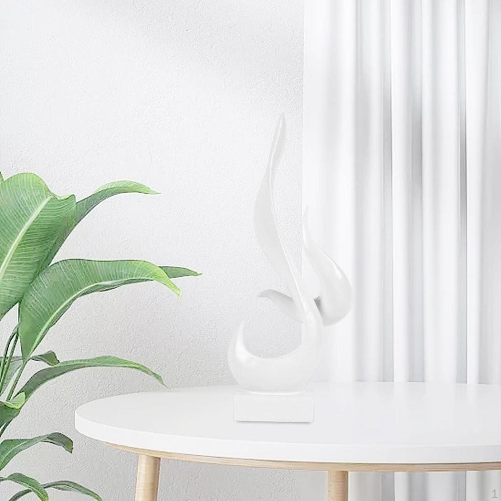 Abstract Flame Figurine for Desktop Display, Resin Sculpture Living Room And Bedroom