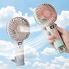 120 Speeds Digital Display Handheld Fan USB Rechargeable Desktop Standing Fan Summer Cooling