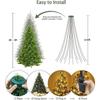 8 Modes LED Stars Waterfall Fairy String Lights Outdoor Waterproof Christmas Garland Lights for Villa Garden Wedding Party Decor