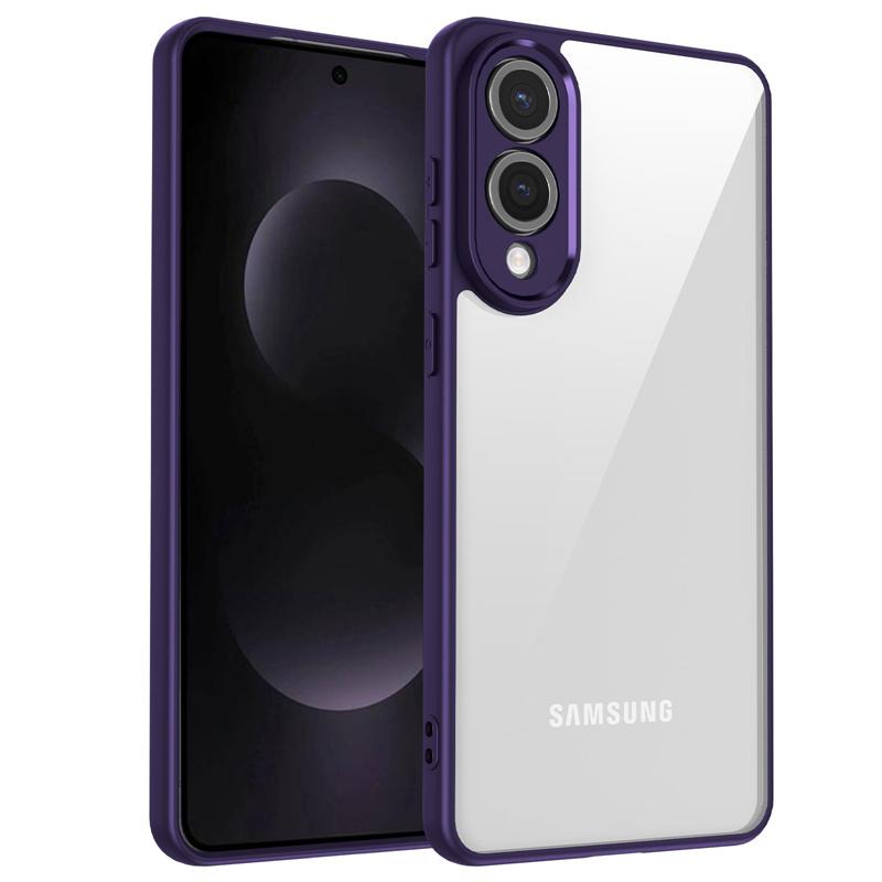For Samsung Galaxy S25 Edge Case Plating Silicone Bumper Shockproof Clear Back Cover Hard Matte Phone Case for Samsung S25Edge