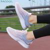Sports and leisure shoes running fitness light and soft dancing shoes flat mesh breathable flying woven tide shoes
