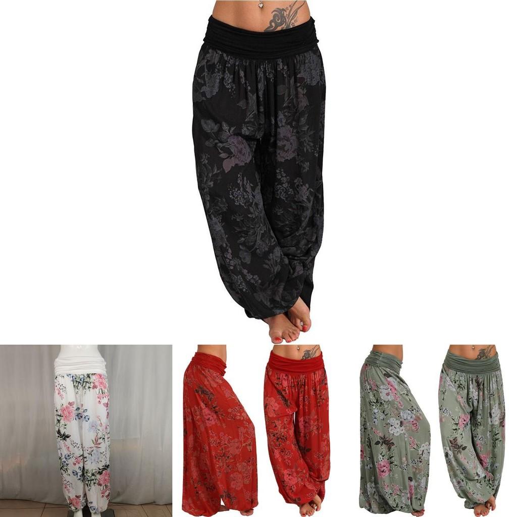 Pantaloni da Yoga Harem da Donna Thailandesi con Comoda Vita Elastica e Vestibilità Ampia