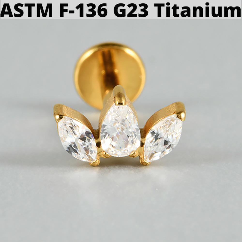 1PC G23 Titanium Butterfly Internal Thread Labret Lip Rings Cross Snake Ear Cartilage Tragus Helix Earring Lobe Piercing Jewelry