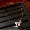 Cross Zircon Adjustable Pendant Necklace Design Sense Niche Retro Style Sweater Chain Temperament Necklace Women