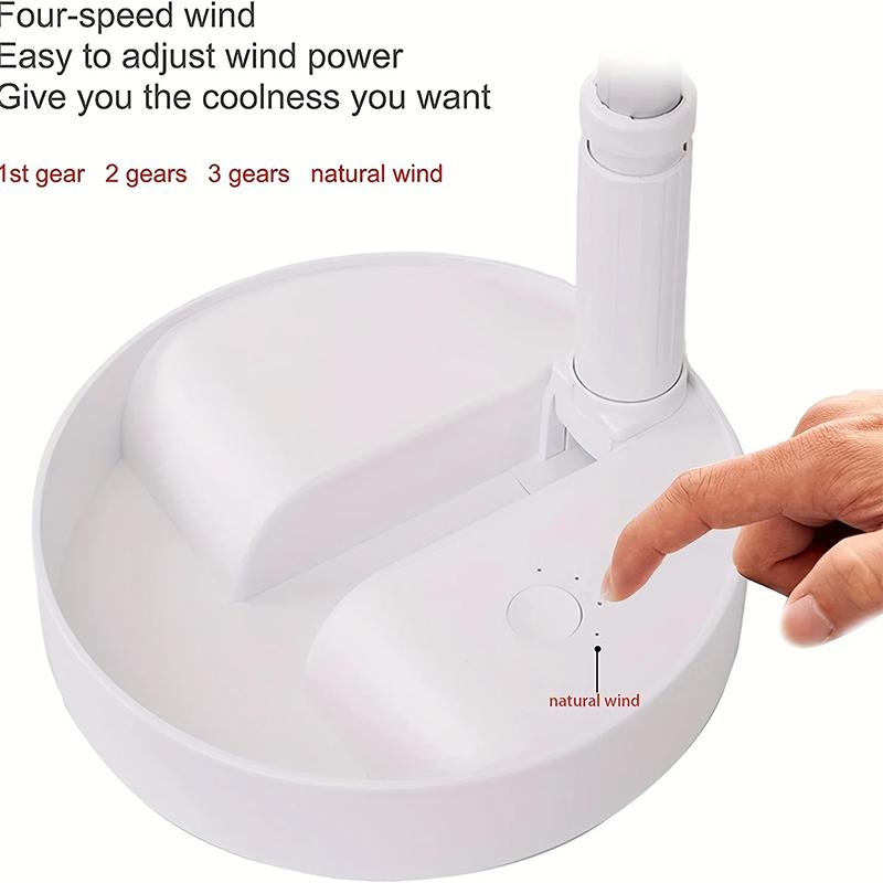 Best Seller Mini Foldable Bladeless Rechargeable Air Cooling Fan with Adjustable Height for Home Office Outdoor Hotel Use