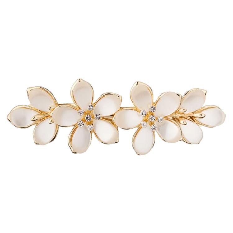 

Fashionable Flower Rhinestones Spring Hair Clip For Women Girls Hairpin Casual Outings Secure Grip Hair Accessory 1
