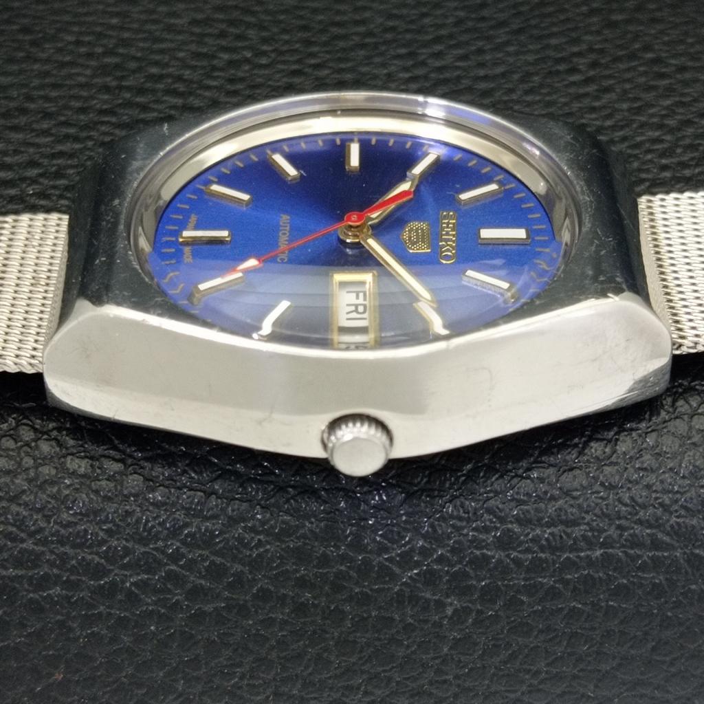 AUTOMATIC VINTAGE SEIKO 5 JAPAN 6309A MENS BLUE COLOR DIAL WATCH a702622-1 R209-a702622