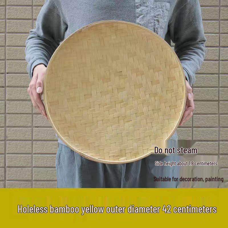 Handcrafted Bamboo Harvest Basket: Sun-Drying, Winnowing, and Decorative Sieve for Home & Dance.