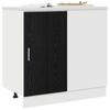 Kitchen Corner Base Cabinet Black Oak Effect 86 x 46 x 81.5 cm