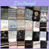 Polyester Plaid Square Scarf With Floral Print And Sun Protection For All Seasons