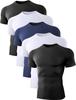5 Pack Men's Compression Workout Short Sleeve/Sleeveless Shirts, 5 Black (5 Short Sleeve)
