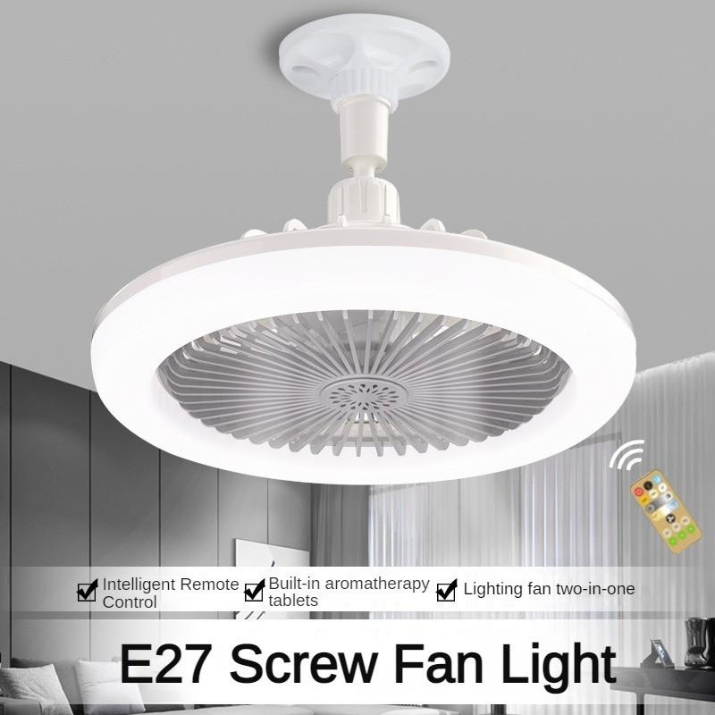 30W High Brightness Energy-saving Light Fan Household Remote Control LED Ceiling Fan Light Kitchen E27 Screw Mouth Ceiling Fan Lamp