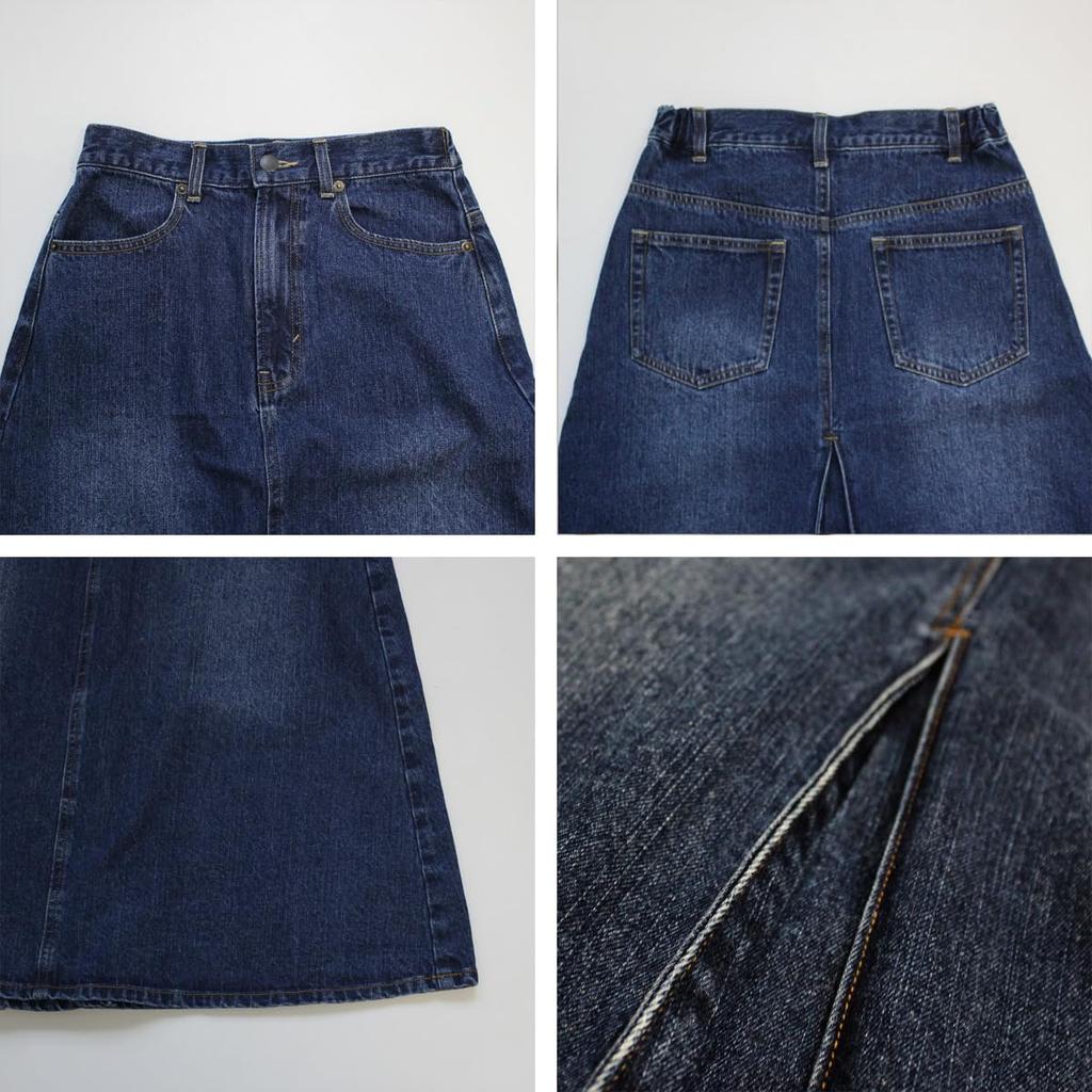 Selectively Berry Long Denim Skirt with Beautifully Flared Back Pleats and Elastic Available In Plus Suitable for and Distressed Size S Women's Waist,