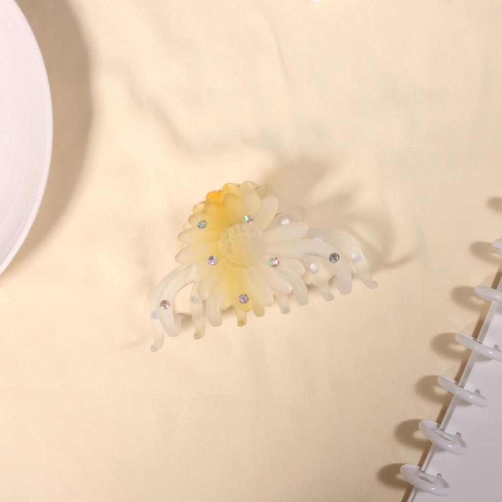 Verlaufende Blume Haarklammer: Transparente Gelee-Farbe Schleife Haaraccessoire für Frauen