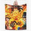 Ace Luffy Sabo One Piece Anime Blankets Flannel Awesome Warm Throw Blanket for Coverlet Autumn/Winter