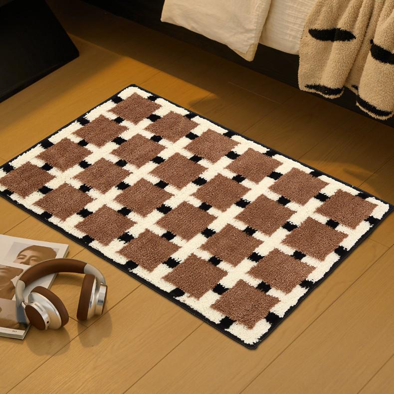 Vintage Style Ultra-Soft Non-Slip Bathroom Mat - Machine Washable Rug for Toilet, Bedroom, or Entrance.
