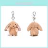 Euro Garden Floral Plush Bunny Keychain With Ears For Bag Decoration Gift